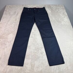 NWOT American Giant Mens Roughneck Straight Leg Stretch Canvas Pants 30x32 Blue